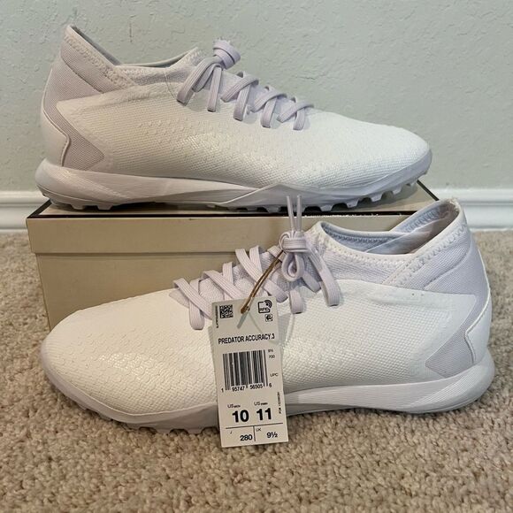 Adidas Predator Accuracy.3 Turf Soccer Shoes White - Picture 1 of 10